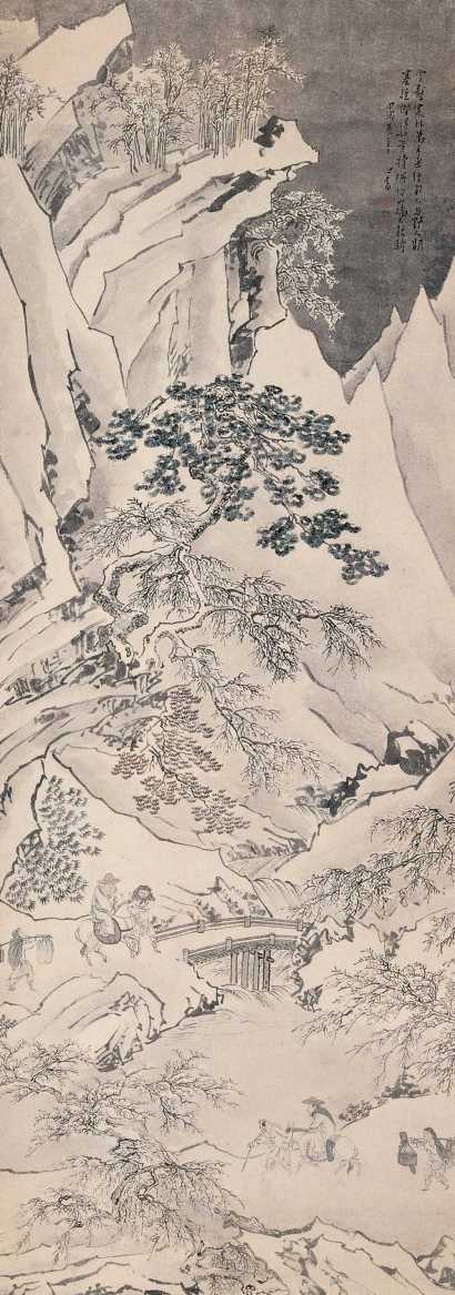 溥儒 甲戌(1934)年作 行旅图 立轴